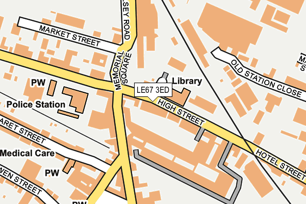 LE67 3ED map - OS OpenMap – Local (Ordnance Survey)