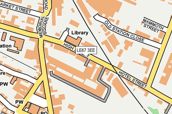 LE67 3EE map - OS OpenMap – Local (Ordnance Survey)