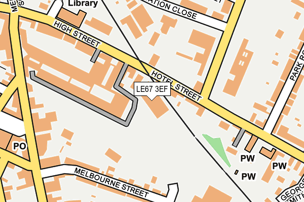 LE67 3EF map - OS OpenMap – Local (Ordnance Survey)
