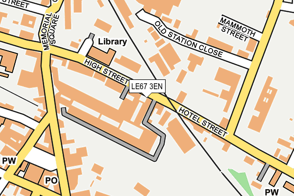 LE67 3EN map - OS OpenMap – Local (Ordnance Survey)