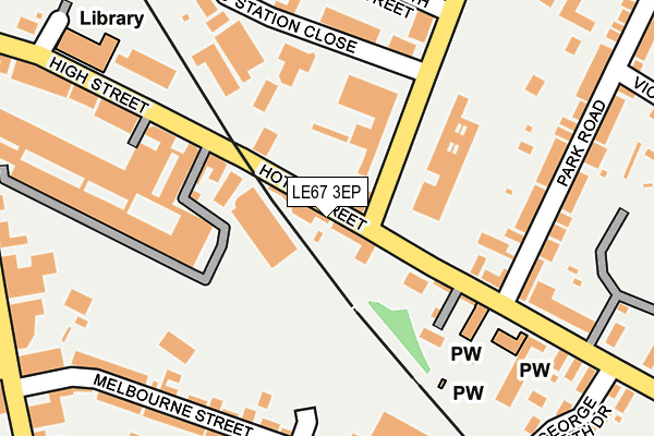 LE67 3EP map - OS OpenMap – Local (Ordnance Survey)