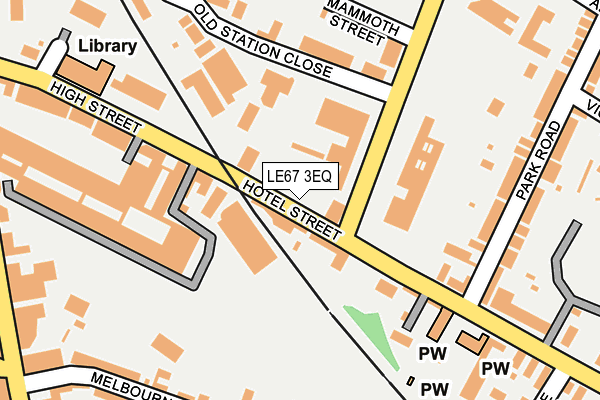 LE67 3EQ map - OS OpenMap – Local (Ordnance Survey)