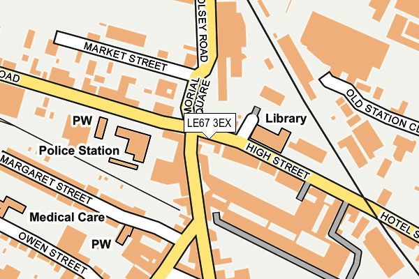 LE67 3EX map - OS OpenMap – Local (Ordnance Survey)
