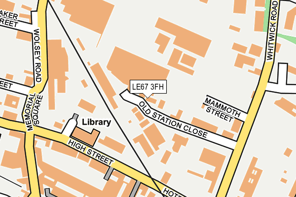 LE67 3FH map - OS OpenMap – Local (Ordnance Survey)