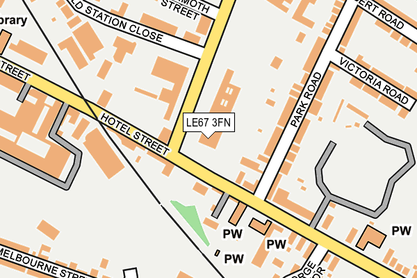 LE67 3FN map - OS OpenMap – Local (Ordnance Survey)