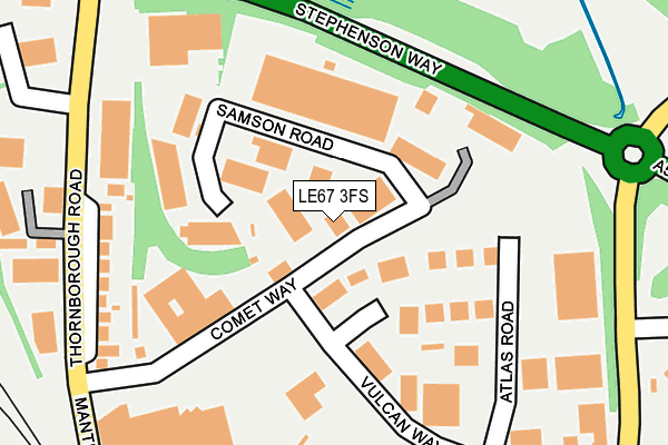 LE67 3FS map - OS OpenMap – Local (Ordnance Survey)