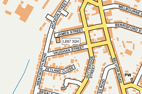 LE67 3GH map - OS OpenMap – Local (Ordnance Survey)
