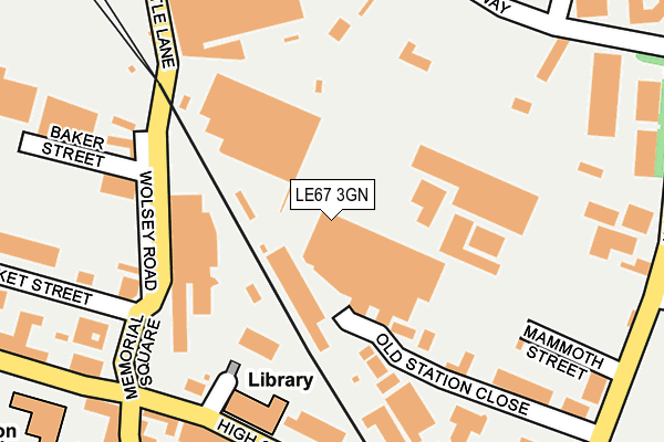LE67 3GN map - OS OpenMap – Local (Ordnance Survey)