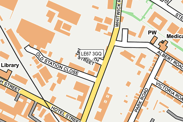 LE67 3GQ map - OS OpenMap – Local (Ordnance Survey)