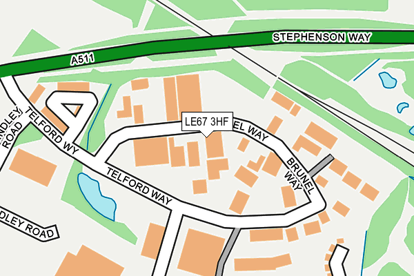 LE67 3HF map - OS OpenMap – Local (Ordnance Survey)