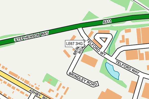 LE67 3HG map - OS OpenMap – Local (Ordnance Survey)