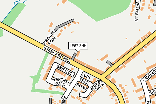 LE67 3HH map - OS OpenMap – Local (Ordnance Survey)