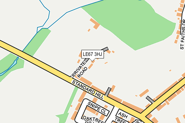 LE67 3HJ map - OS OpenMap – Local (Ordnance Survey)