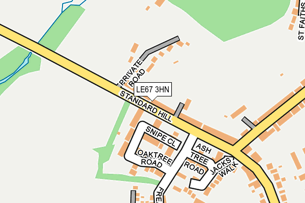 LE67 3HN map - OS OpenMap – Local (Ordnance Survey)