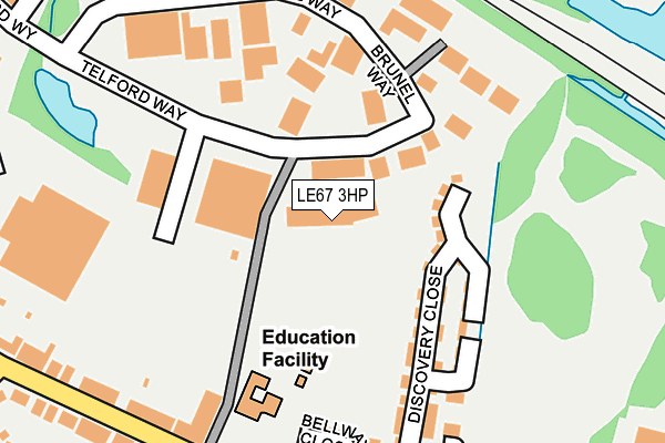 LE67 3HP map - OS OpenMap – Local (Ordnance Survey)