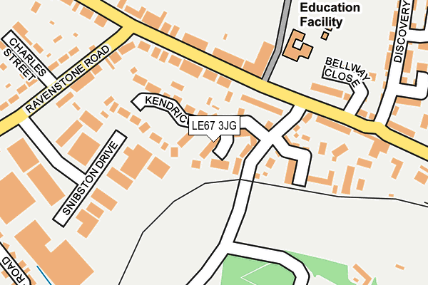 LE67 3JG map - OS OpenMap – Local (Ordnance Survey)