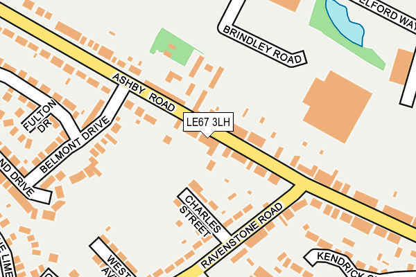 LE67 3LH map - OS OpenMap – Local (Ordnance Survey)