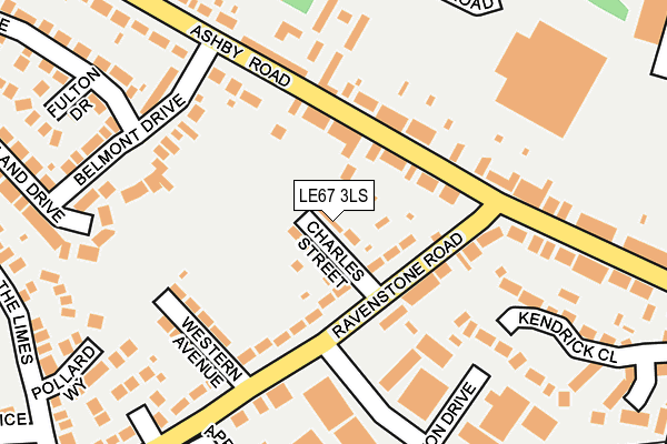 LE67 3LS map - OS OpenMap – Local (Ordnance Survey)