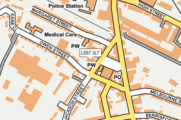 LE67 3LT map - OS OpenMap – Local (Ordnance Survey)