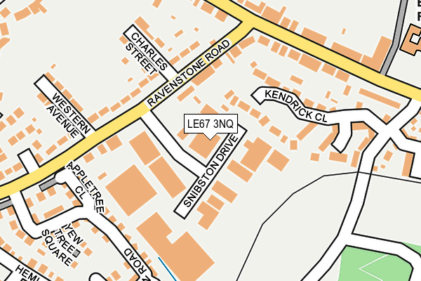 LE67 3NQ map - OS OpenMap – Local (Ordnance Survey)