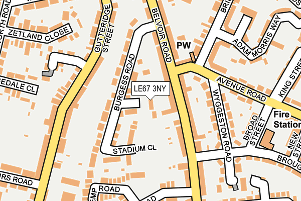LE67 3NY map - OS OpenMap – Local (Ordnance Survey)