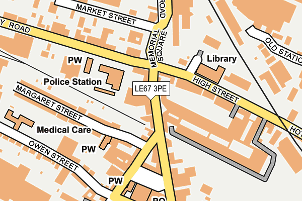 LE67 3PE map - OS OpenMap – Local (Ordnance Survey)