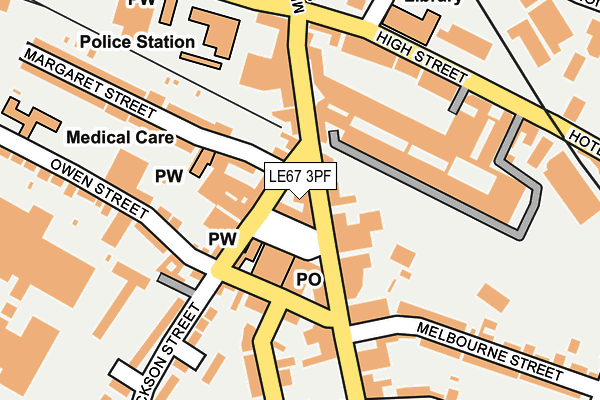 LE67 3PF map - OS OpenMap – Local (Ordnance Survey)