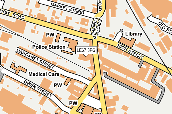 LE67 3PG map - OS OpenMap – Local (Ordnance Survey)
