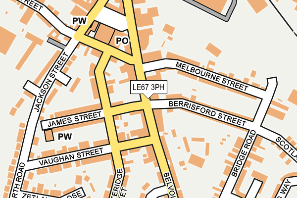 LE67 3PH map - OS OpenMap – Local (Ordnance Survey)