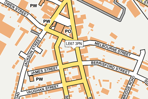 LE67 3PN map - OS OpenMap – Local (Ordnance Survey)