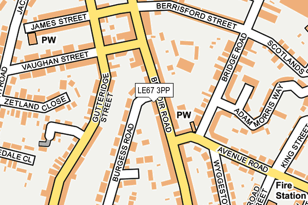 LE67 3PP map - OS OpenMap – Local (Ordnance Survey)