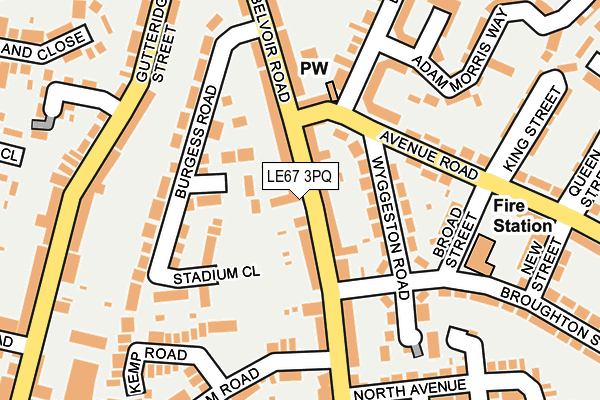 LE67 3PQ map - OS OpenMap – Local (Ordnance Survey)