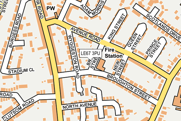 LE67 3PU map - OS OpenMap – Local (Ordnance Survey)
