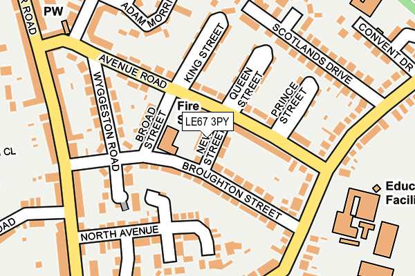 LE67 3PY map - OS OpenMap – Local (Ordnance Survey)