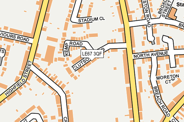 LE67 3QF map - OS OpenMap – Local (Ordnance Survey)