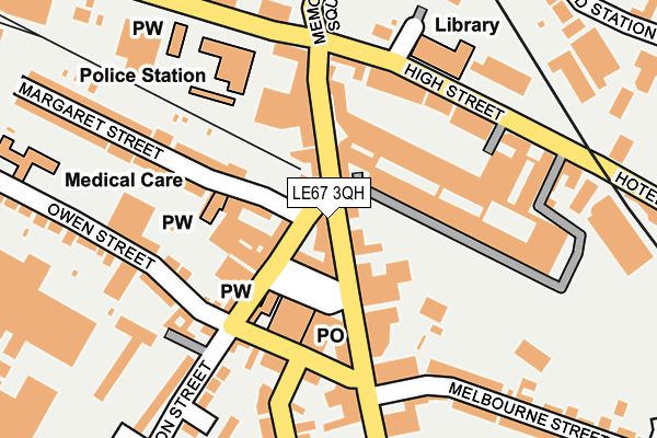 LE67 3QH map - OS OpenMap – Local (Ordnance Survey)