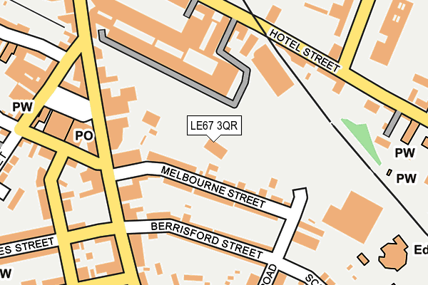 LE67 3QR map - OS OpenMap – Local (Ordnance Survey)