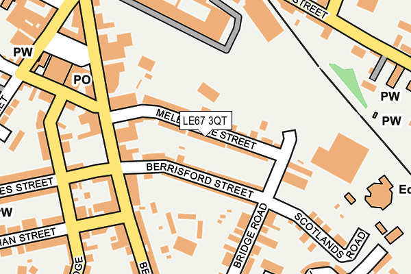 LE67 3QT map - OS OpenMap – Local (Ordnance Survey)