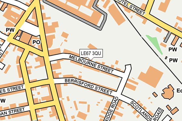 LE67 3QU map - OS OpenMap – Local (Ordnance Survey)