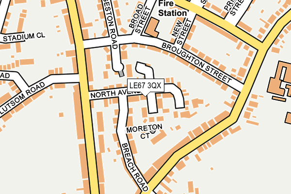 LE67 3QX map - OS OpenMap – Local (Ordnance Survey)
