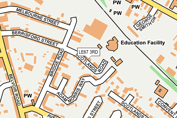 LE67 3RD map - OS OpenMap – Local (Ordnance Survey)
