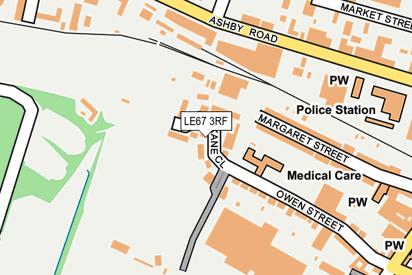 LE67 3RF map - OS OpenMap – Local (Ordnance Survey)