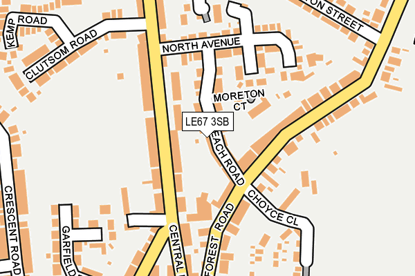LE67 3SB map - OS OpenMap – Local (Ordnance Survey)