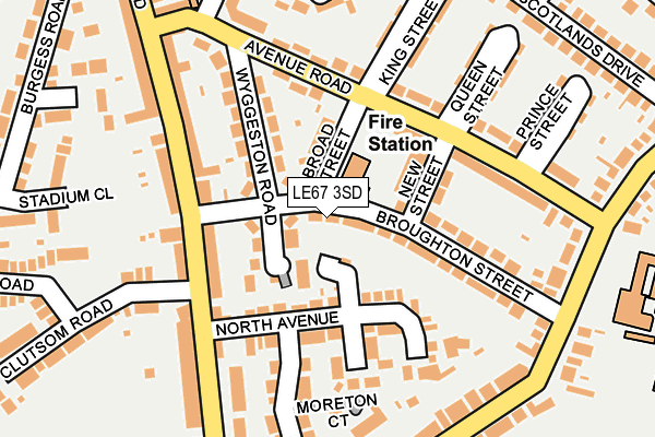 LE67 3SD map - OS OpenMap – Local (Ordnance Survey)
