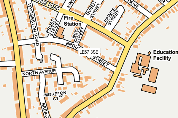 LE67 3SE map - OS OpenMap – Local (Ordnance Survey)