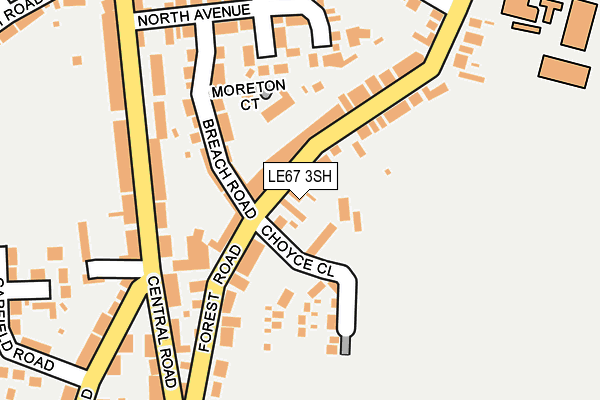 LE67 3SH map - OS OpenMap – Local (Ordnance Survey)