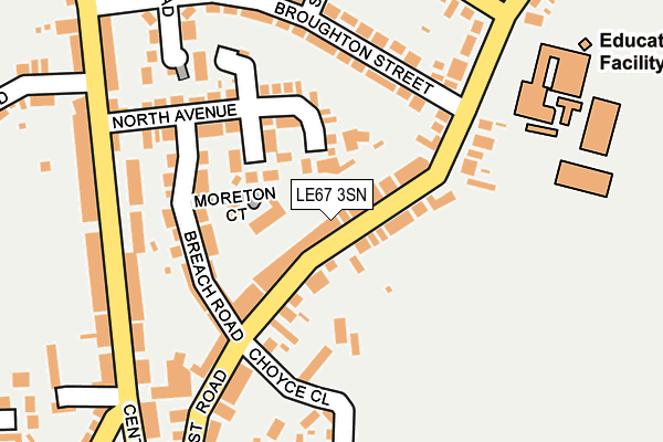 LE67 3SN map - OS OpenMap – Local (Ordnance Survey)