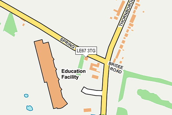 LE67 3TG map - OS OpenMap – Local (Ordnance Survey)