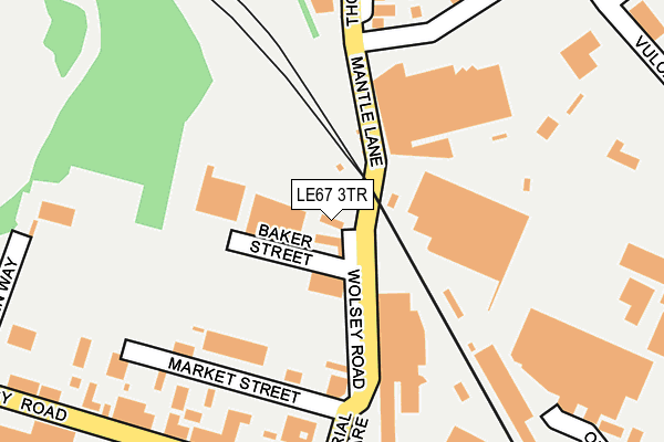 LE67 3TR map - OS OpenMap – Local (Ordnance Survey)