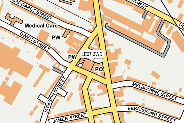 LE67 3WD map - OS OpenMap – Local (Ordnance Survey)